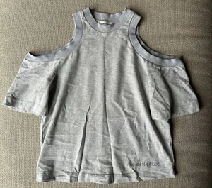 Alexander McQueen Cut Out Shoulder T Shirt Top Size 38 - Picture 1 of 3