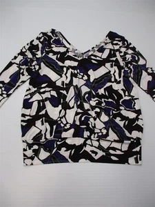 Camisa Mujer LANE BRYANT Talla L Blanco/Púrpura - Imagen 1 de 4