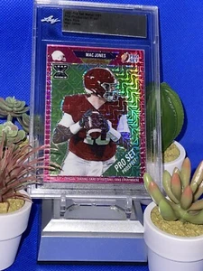 #1/1 Mac Jones Leaf  Mojo Pink Pro-set 2021 1989 Proof Encased 🔥 RC Rookie FS - Picture 1 of 5