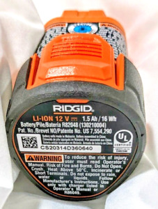 RIDGID R82048 12V Volt Hyper Lithium Ion 1.5 aH Battery Pack *Genuine* New!