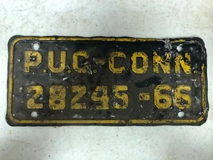 1966 CONNECTICUT Public Utilities Commission License Plate 28245-66 - Picture 1 of 1