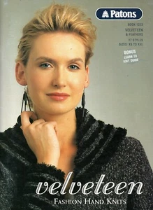 Velveteen Fashion Hand Knits - Patons Knitting Book Sizes XS - XXL - Picture 1 of 3