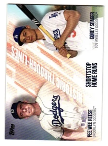2019 Topps # HTL-44 Corey Seager / Pee Wee Reese / Brooklyn Dodgers - Picture 1 of 2