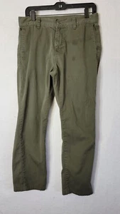 Prana Men's 31x25 Olive Green Straight Leg Hiking Outdoors Pants SPOTS - Picture 1 of 10