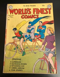 WORLD'S FINEST #54 (1951) **GOLDEN AGE BATMAN/SUPERMAN++** Higher Grade! - Picture 1 of 24