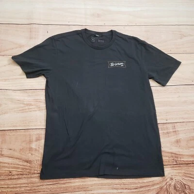 Camisa Brixton Para Hombre Pequeña Negra Blanca Aire Libre Patinador Patinaje Adulto S Foto 1 de 4