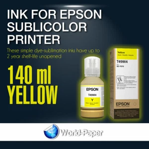 Epson Surecolor Sublimation Printer F170 F570 Yellow Ink Bottle T49M4 Original - Picture 1 of 1