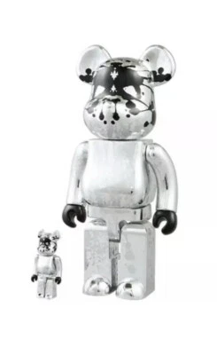 Bearbrick Medicom 400 % 100 % PUSHEAD plata raro WWC 21 aniversario 2005 limitado Foto 1 de 4