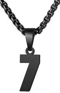 MUERDOU Number Necklace for Men Athletes Number Chain Stainless Steel Jersey ... - Picture 1 of 7