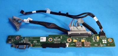 Dell PowerEdge R220 Server Front Input I/O VGA USB Control Panel w/Cables 59K4P - Image 1 of 2