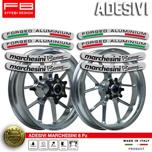 Adesivi Stickers Kit MARCHESINI FORGED ALLUMINIUM RACING argento silver - Imagen 1 de 1