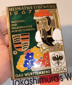 CARBADGE SCHWARZWALD ADAC Gau Württemberg DEUTSCHLAND HEIMAT WETTBEWERB 1967 A55 - Bild 1 von 7