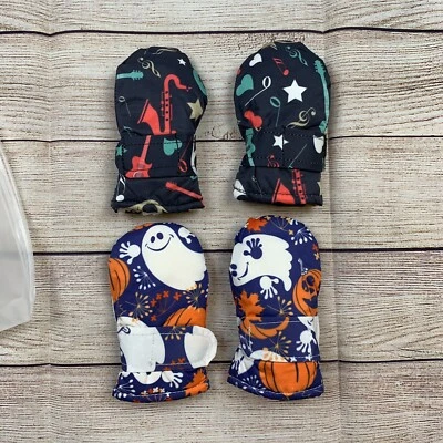 Pack de 2 guantes infantiles instrumentos musicales/fantasmas y calabazas nuevos Foto 1 de 4