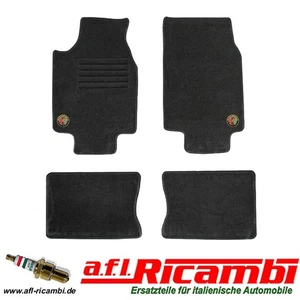 Fußmattensatz schwarz, gesticktes Emblem Alfa 75 (162) Bj.1985-1992 - Bild 1 von 1