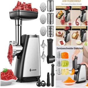 Edelstahl Fleischwolf | 4-in-1 Zubehörset | Wurstfüller Kit - Bild 1 von 10