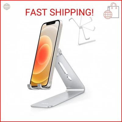 Soporte Ajustable para Teléfono Celular, Soporte de Aluminio para Teléfono Celular de Escritorio OMOTON con Anti-S Foto 1 de 2