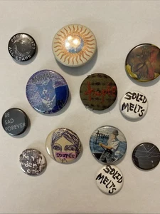 Vintage Band Buttons Set 12 Pinback Buttons Punk - Bild 1 von 3
