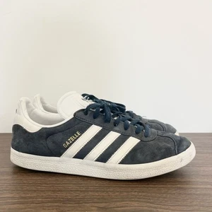 Adidas Gazelle Men's Dark Blue and White Sneakers Originals Vintage Style Sz 10 - Picture 1 of 9