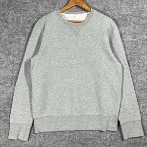 Club Monaco Sweatshirt mit Rundhalsausschnitt Gr. M French Terry Baumwolle grau Vintage Style - Bild 1 von 13