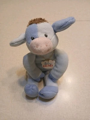 Baby Gund Plush 10" Floppums Blue Cow Farm Lovey - Image 1 of 3