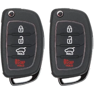 Hyundai Flip Key Fob 4 Button 2 Pack KEYS4LESS FCC TQ8 - Picture 1 of 1