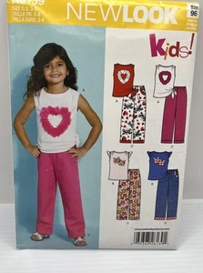 New Look 6139 Girl's Tops & Pants Size 3-4-5-6-7-8 Uncut Sewing Pattern - Picture 1 of 2