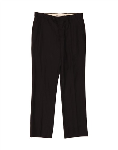 MOSCHINO Pantalone tuta uomo dritto IT 52 XL W36 L34 nero lana vergine OX15