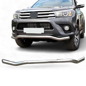 FÜR TOYOTA HILUX Mk8 ab 2016 70mm front city spoilerleiste in edelstahl - Bild 1 von 6