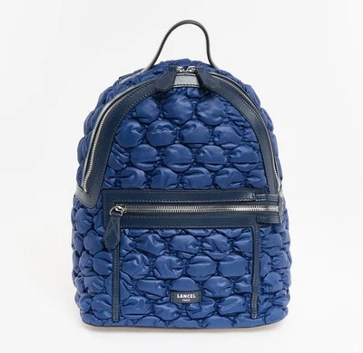 Mochila LANCEL Azul Acolchada Puff Circles Nueva Foto 1 de 3