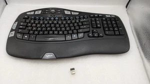 Logitech K350 ( Y-RBN90 ) Wireless Comfort Wave Ergonomic Keyboard W/ UNIFY USB - Picture 1 of 7