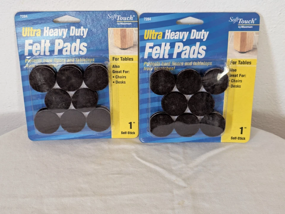 Juego de 2 almohadillas de fieltro Waxman autoadhesivas redondas ultra resistentes de 1 pulgada Foto 1 de 2
