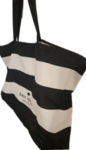 Bolso de Mano Kate Spade Negro y Blanco 25" X 14.5" Boho Normcore Y2k Cottagecore Glam (4D) - Imagen 1 de 12