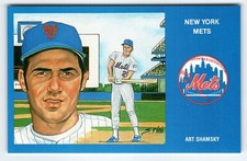 1969 NY Mets Baseball Postcard Susan Rini Art Shamsky Unused Limited Edition