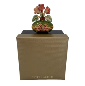 Estee Lauder Solid Perfume Compact Beautiful Flowering Falcon Jay Strongwater - Picture 1 of 9