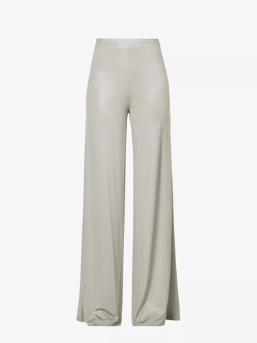 Pantaloni RICK OWENS GIGLI Farrah grigi gambe larghe UK 14 FR 42 US 10 NUOVI CON ETICHETTE PREZZO DISPONIBILE £675