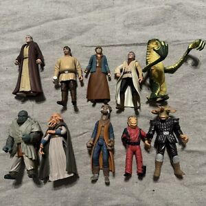 Star Wars Vintage Action Figure lot of 10 90s 00s In Good Condition