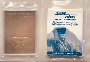 STAR TREK 23 Karat Limited Ed Serial-Numbered Trading Card +COA (1997) (Sealed) - Picture 1 of 2