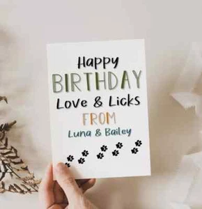 Personalised Birthday Card from the Dog Cheeky Humour Card For Dog Dad Gift - Picture 1 of 4