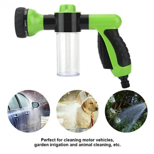 8 in1 Car Wash Brush Foam Gun Garden Hose Nozzle Foam Cannon Bottle Soap Sprayer - Picture 1 of 15