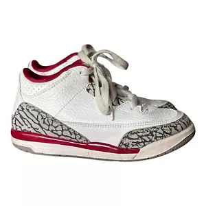 Jordan 3 Retro Cardinal Red PS 832033-126 Toddler Baby Shoes Sneakers Size 10C - Picture 1 of 13