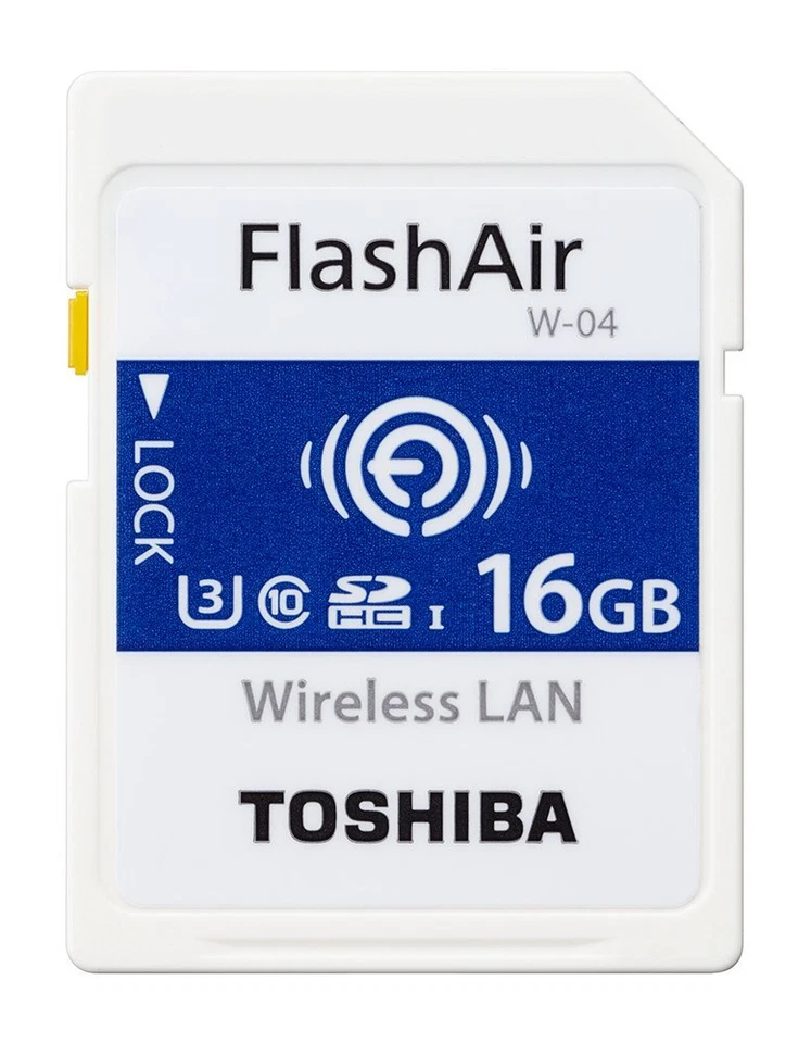 Cuerpo de tarjeta de memoria TOSHIBA W-04 FlashAir 16 GB buen estado entrega urgente Foto 1 de 1