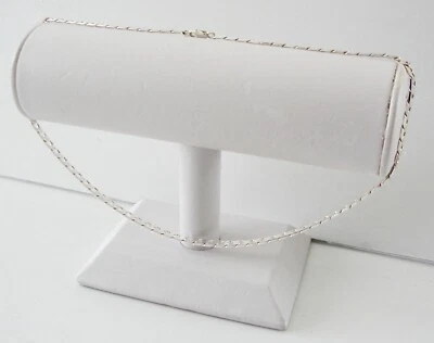 Collar de 20" enchapado en plata 925 para hombre 4 mm cadena de joyería de moda Foto 1 de 4