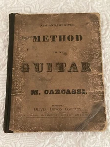 1880's Carcassi's New and Improved Method For The Guitar Antique Book - Picture 1 of 4