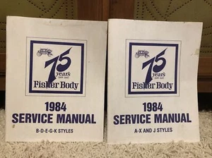 Fisher Body 1984 Service Manual Lot Of 2 Books - Imagen 1 de 4