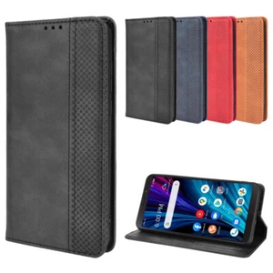 For Alcatel TCL A3X A600DL Case Shockproof Magnetic Leather Wallet Stand Cover - Picture 1 of 12