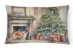 English Foxhound Christmas Canvas Fabric Decorative Pillow DAC2652PW1216 - Picture 1 of 3
