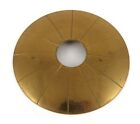 Vintage MCM Ceiling Fixture Glass Shade Brass Cover Plate 3.75&quot; dia. Circular