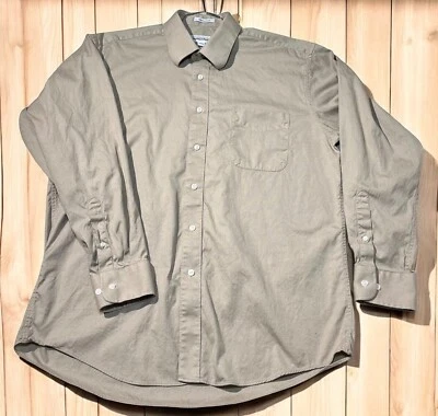 Camisa de vestir Joseph & Feiss años 100 2 capas para hombre 16,5 (34/35) marrón 100 % algodón formal Foto 1 de 4