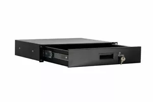 2 Space Deep Rack Case Drawer Lock and 2 Keys - Black - Picture 1 of 4