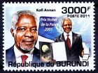 Burundi 2011 MNH, Kofi Annan, lauréat du prix Nobel de la paix [C30]